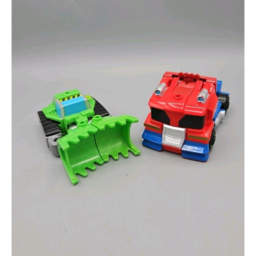 Transformers Playskool Heroes Hasbro Boulder Rescue Bots Bulldozer Optimus Prime